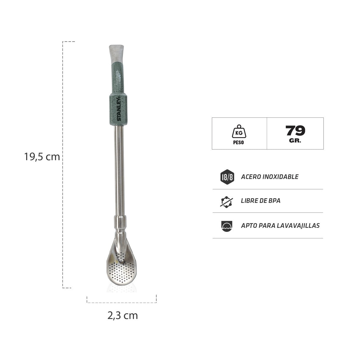 Stanley Bombilla para mate Spoon Verde