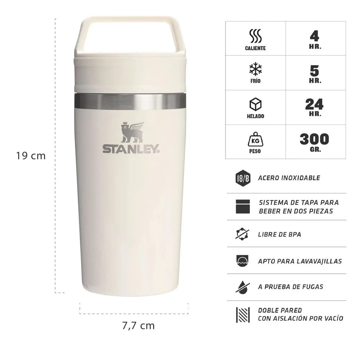 Stanley Vaso Térmico Café-To-Go Travel Mug Crema 354ml RR