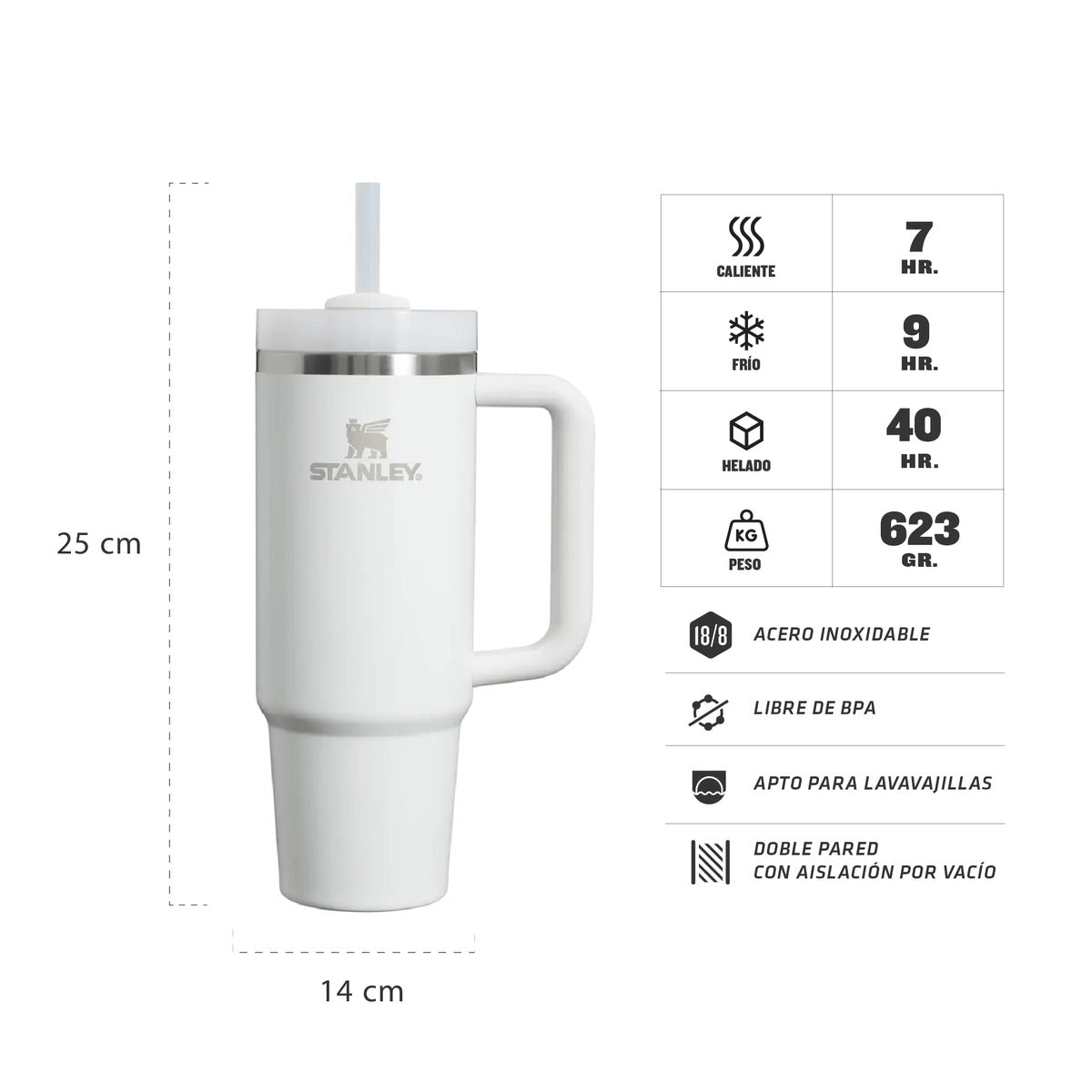 Stanley Quencher Blanco 887ml