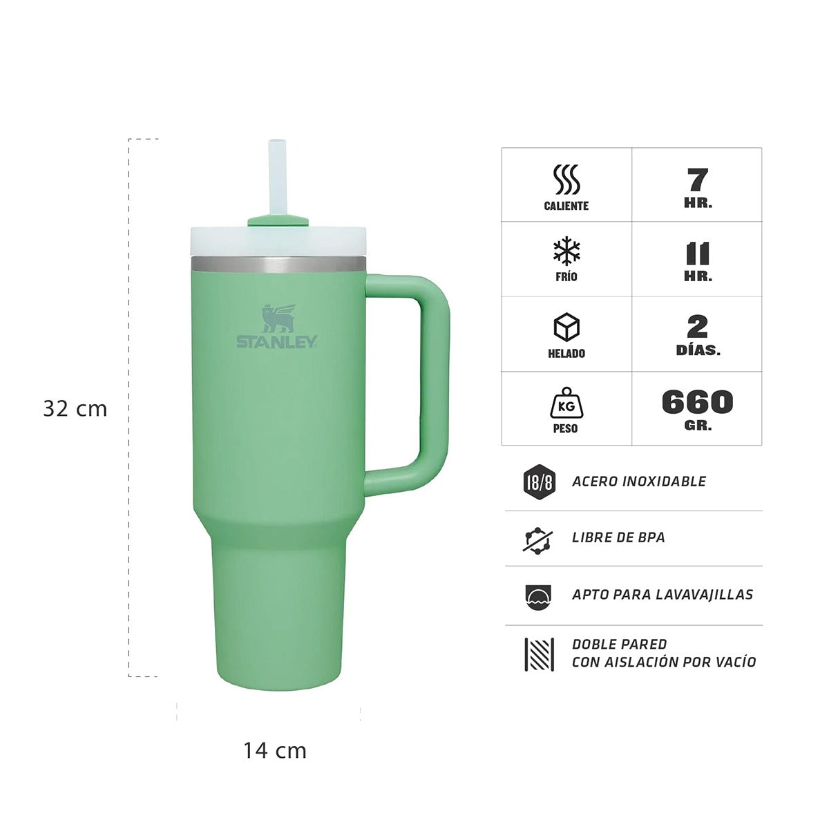 Stanley Quencher Verde 1.18L
